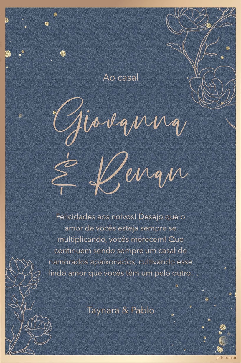 Crie seu Cartão de Casamento - Azul Delicado com a Festalab